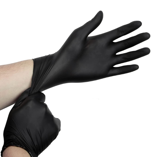Producto - Guantes Descartable De Nitrilo Color Negro x100