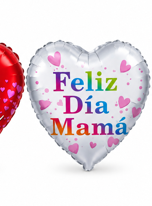 Producto - Feliz Dia Mama - Corazon Blanco 18"
