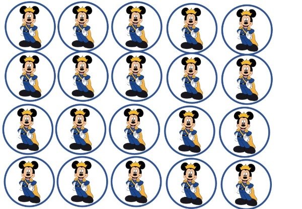 Mickey Rey Rectangular LAMINA MICKEY REY - La casa Repostera