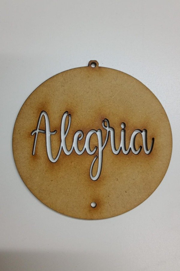 Producto - Atrapasueño circulo 10 cms con frase "Alegria"