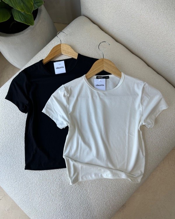 Producto - Remera Básica Pieta / elastizada.