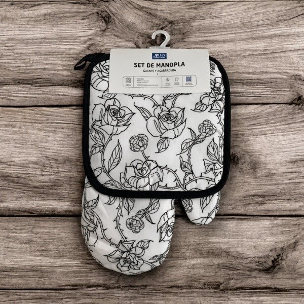 Producto - SET DE MANOPLA Y POSAFUENTE ESTAMPADO CITY BLANCO - 9