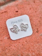 Producto - Aros de Plata 925 importada con piedras engarzadas