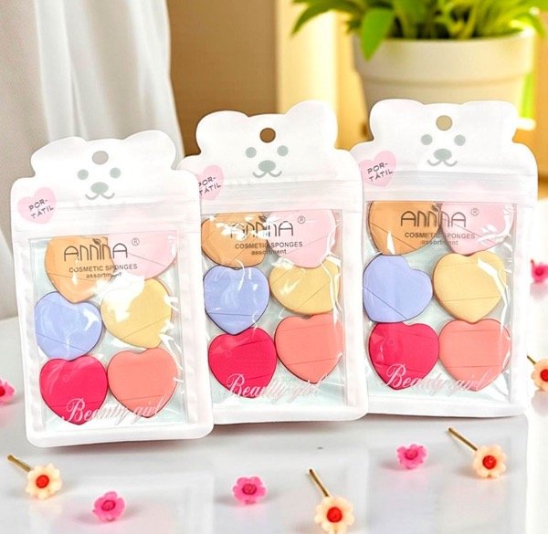Producto - Set de mini esponjitas corazon