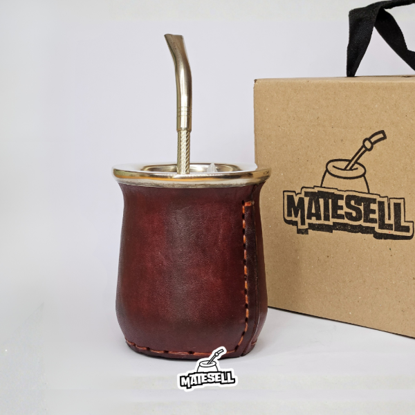 Producto - MATE MINIMALISTA INOX SIGNATURE - Marrón