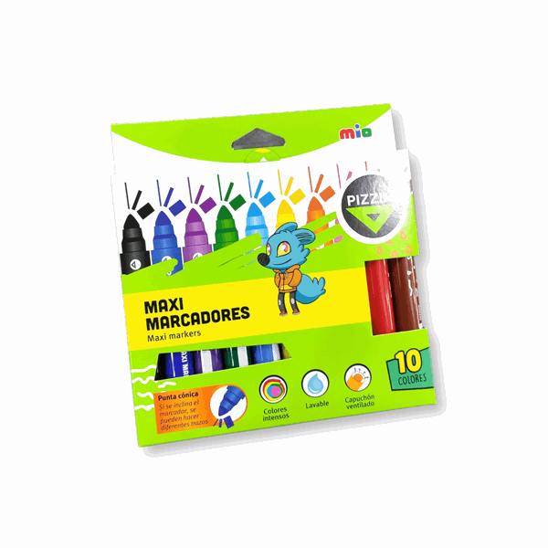 Producto - Maxi Marcadores Pizzini punta cónica x 10 u