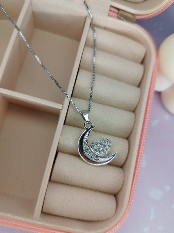 Producto - Collar luna corazón strass