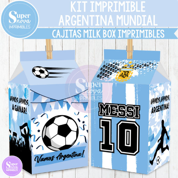 Producto - KIT IMPRIMIBLE ARGENTINA MUNDIAL CAJITAS MILK BOX