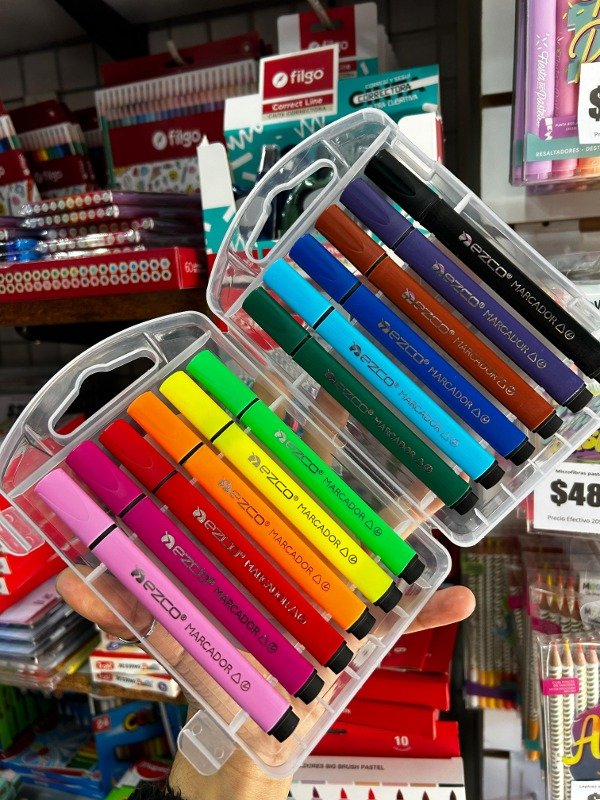 Producto - Valija Marcadores Ezco X 12 Colores Clásicos - 1