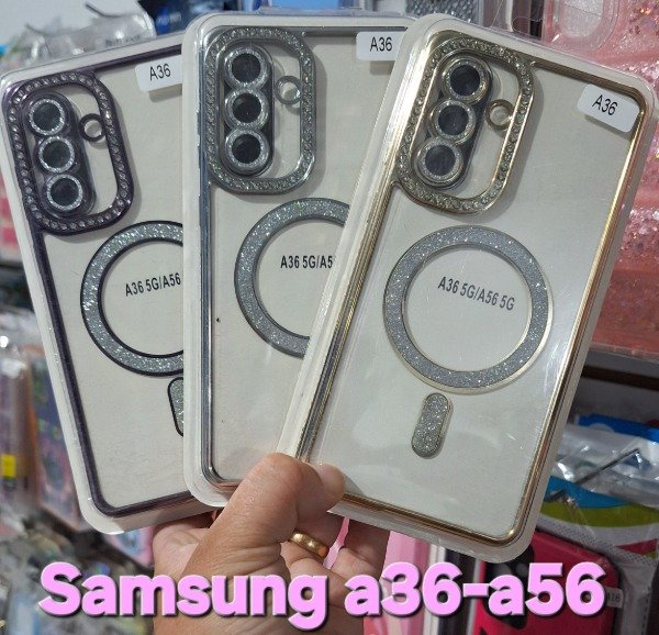 Producto - Fundas magsafe con strass. Samsung a36-a56