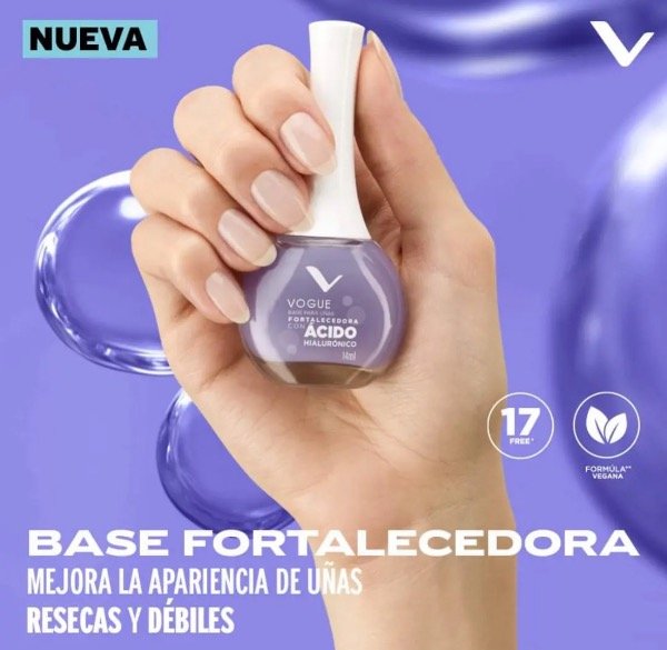 Producto - Vogue base fortalecedora de uñas con ácido hialuronico