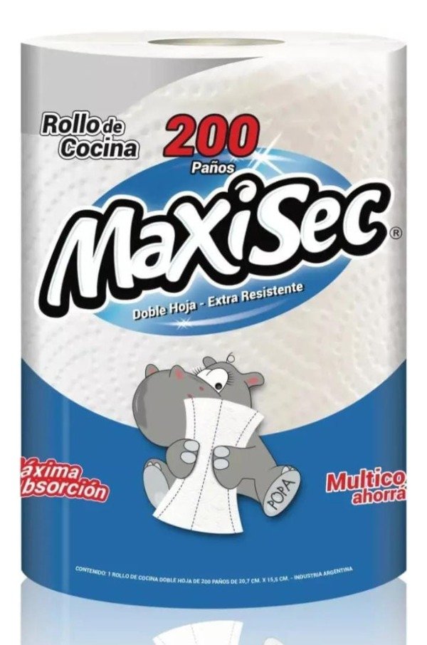 Producto - ROLLO DE COCINA MAXI SEC 1 ROLLOS X 200 PAÑOS CU
