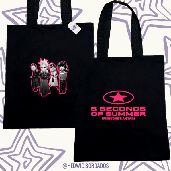 Tote bag 5sos star cover doble estampa
