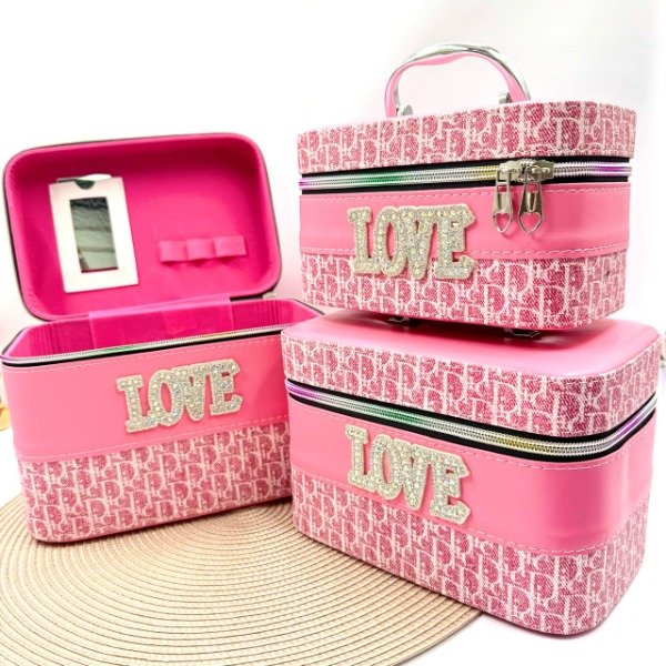 Producto - AC-H1228-7 MALETIN RECTANGULAR LOVE GRANDE X3PCS
