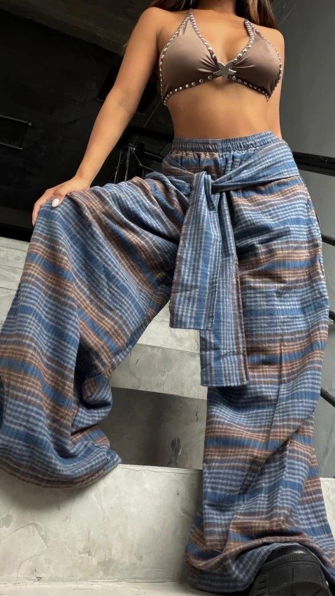 Producto - Pantalón Oxford Cuadrillé Martina