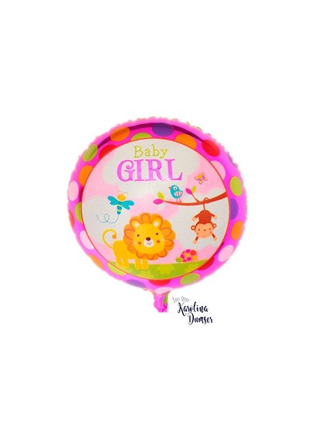 Producto - Globo Redondo Animalitos Baby Girl 18"