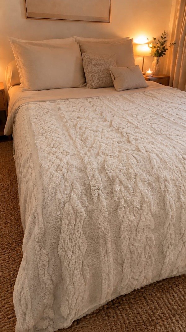 Producto - Manta Alaska con diseño 2 1/2 OFF WHITE