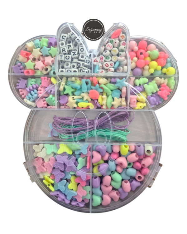 Producto - Kit Bijou Cajita Infantil Armar Pulsera Y Collares - Minnie