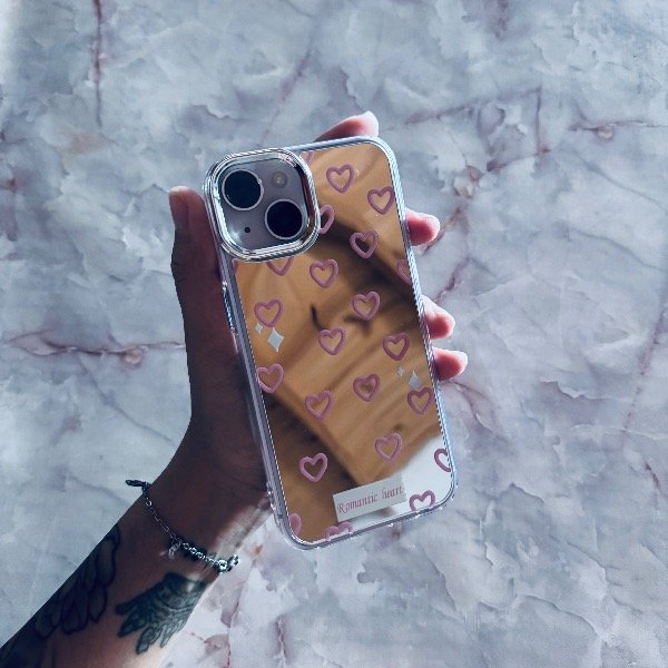 Producto - CASE ESPEJADA CORAZONES ROSAS