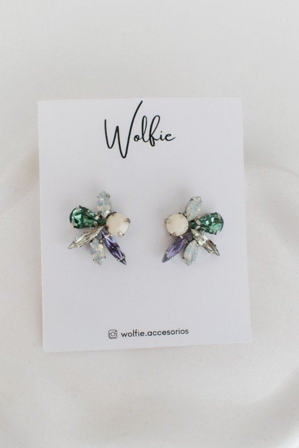 Producto - Aro AIXA . verde y violeta