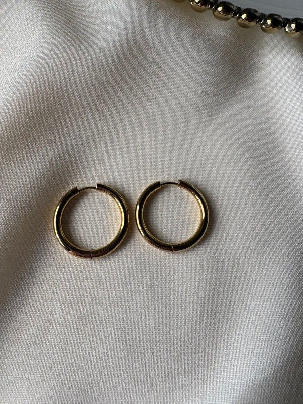 Producto - Argollas luxxo 20mm - Acero dorado