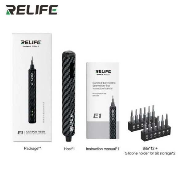 Producto - DESTORNILLADOR ELECTRICO Carbon fiber RELIFE E1