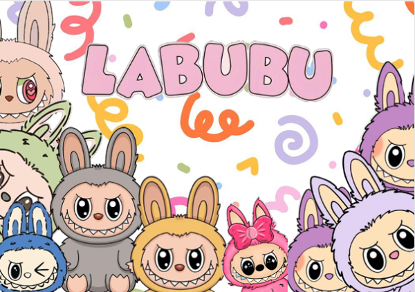 Producto - Lamina comestible rectangular labubu 4