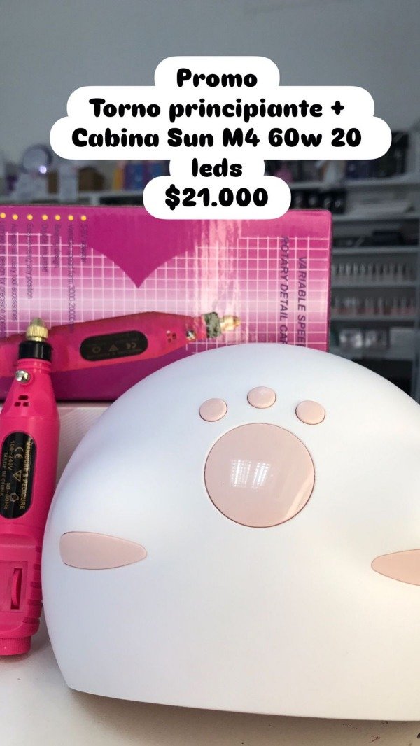 Producto - 1 Torno Principiante 10.000 RPM + 1 SUN M4 60W 20 LEDS