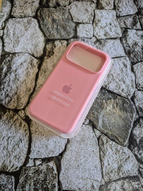 Producto - Funda silicone case logo Iphone 17 Pro rosa