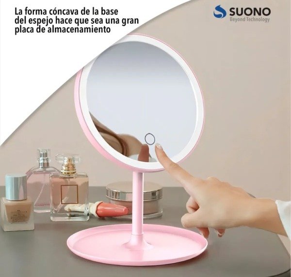Producto - Espejo luz led con base organizadora Suono