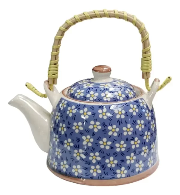 Producto - Tetera vintage de ceramica con infusor Azul