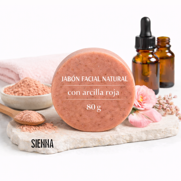 Producto - Jabón Facial Natural con Arcilla Roja