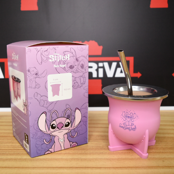 Producto - SET DE MATE RESINA Y BOMBILLA LILO Y STITCH BSMRL