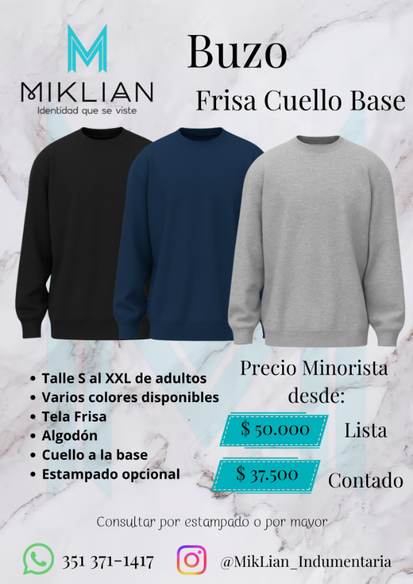 Producto - Buzo Frisa Cuello Base