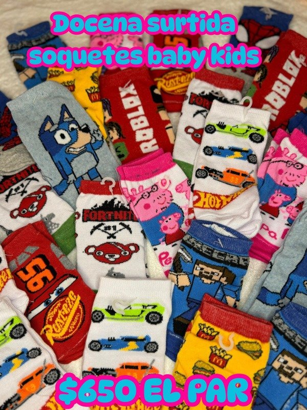 Producto - Docena Surtida Soquetes Baby