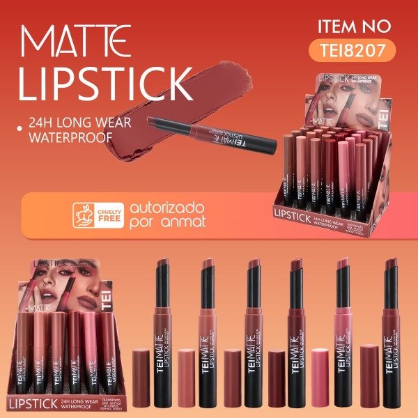 Producto - LABIAL EN BARRA TEI LIPSTICK MATTE TEI8207