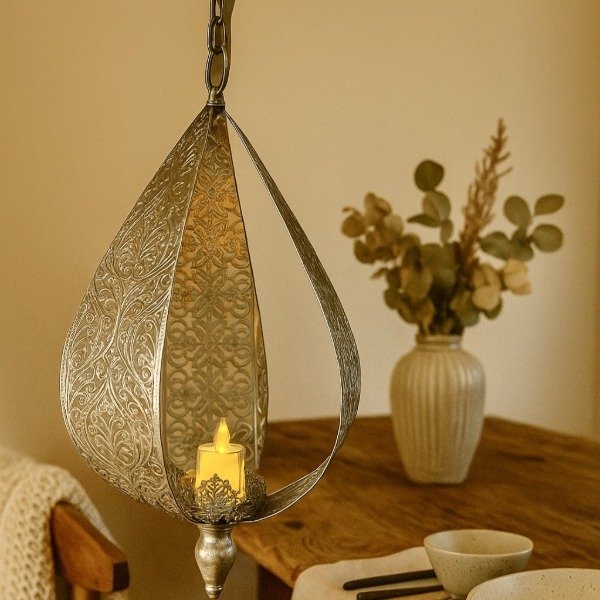 Producto - Lámpara Porta Velas Colgante Marroquí