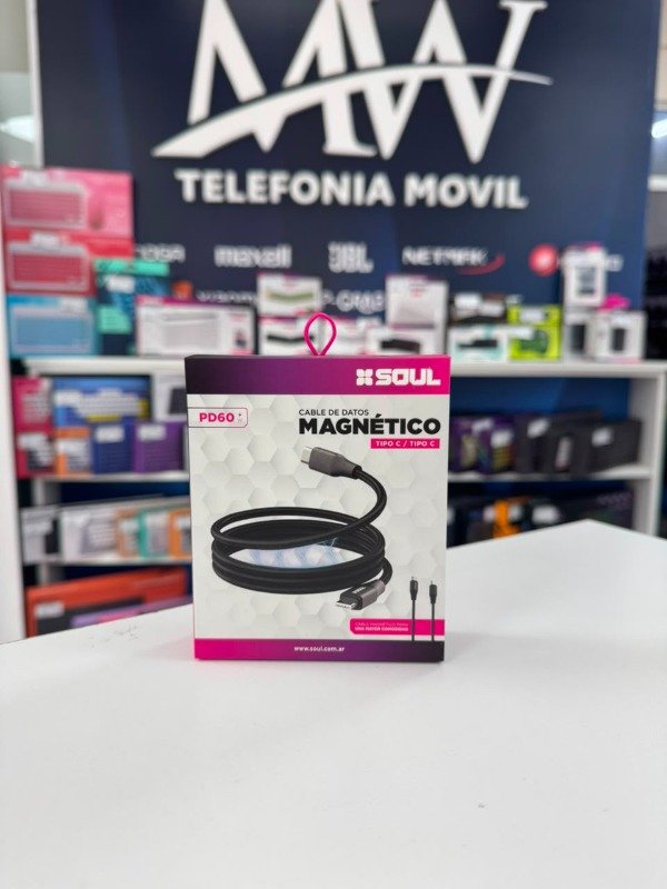 Producto - Cable USB Magnetico 60W Type C a Type C Soul USB-M60TT