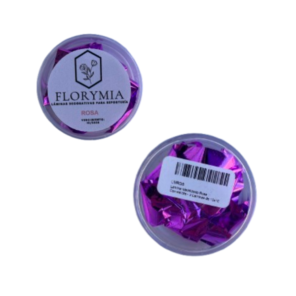 Producto - Lámina rosa metalizada comestible