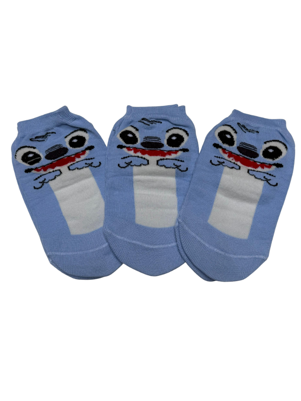 Producto - Soquetes Animados Stitch Celeste Kids
