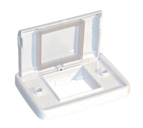Producto - Bastidor con tapa estanco blanca 5x10 2 modulos