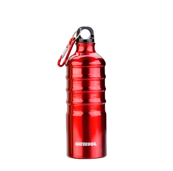 Producto - Botella Deportiva Waterdog Aluminio 500 cc Roja con Mosqueton