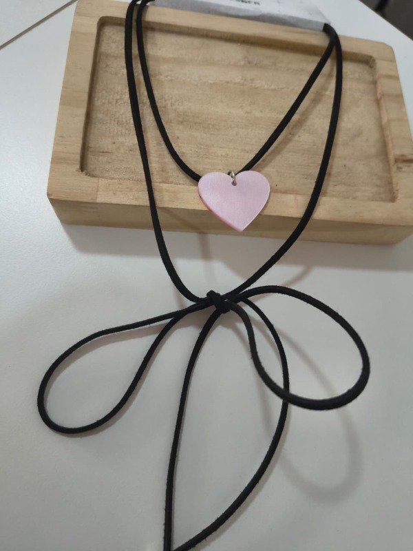 Producto - Choker corbatero corazon rosa