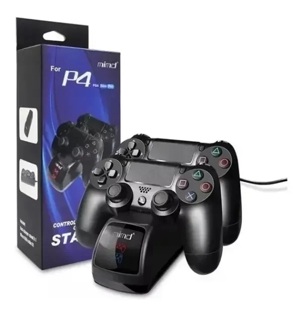 Producto - BASE CARGADORA JOYSTICK PS4 SLIM PRO DOBLE SND-401 TCON