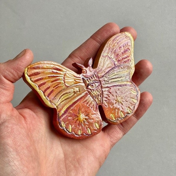 Producto - Amuleto Mini Polilla Naranjas - 1