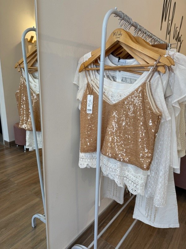 Producto - Top blusa lentejuelas Lupe rosa