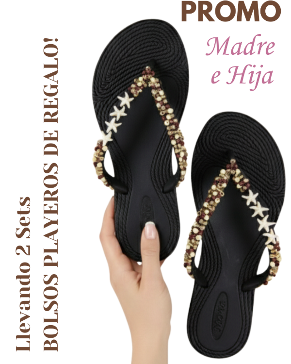 Producto - PROMO MADRE E HIJA. SET OJOTAS BORDADAS X 2