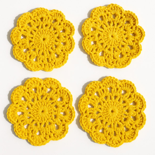 Producto - Pack x4 posavela tejidos flor