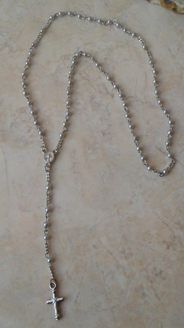 Producto - Rosario de Gratitud Gris Niebla