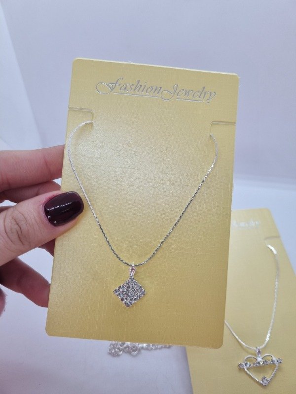 Producto - Cadena fantasia plat dije forma strass